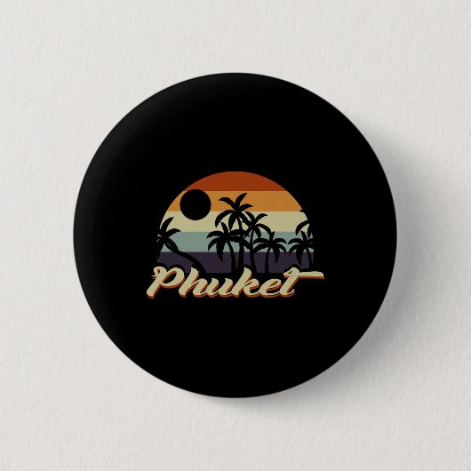 Phuket Thailand Ronde Button 5,7 Cm (Voorkant)