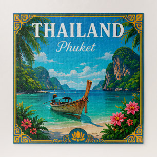 🌴 Phuket Thailand Strandherinnering Van Eilandrei Legpuzzel