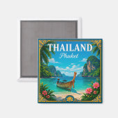 🌴 Phuket Thailand Strandherinnering Van Eilandrei Magneet (Voorkant / Achterkant)