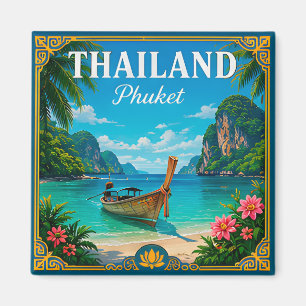 🌴 Phuket Thailand Strandherinnering Van Eilandrei Magneet