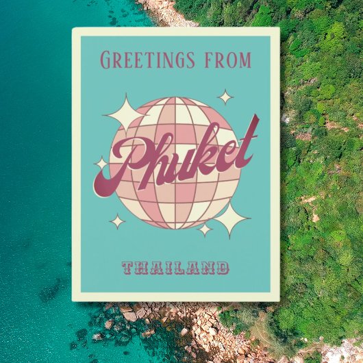 Phuket Thailand vakantie Retro  Briefkaart
