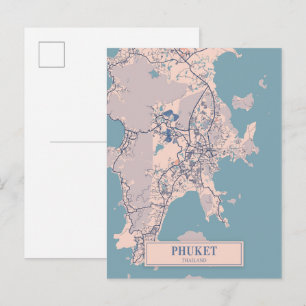 Phuket Thailand Winderige Stad Kaart Reizen