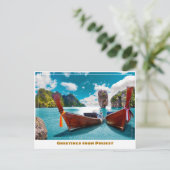 Phuket Thailand Zeegezicht Modern Briefkaart (Staand voorkant)