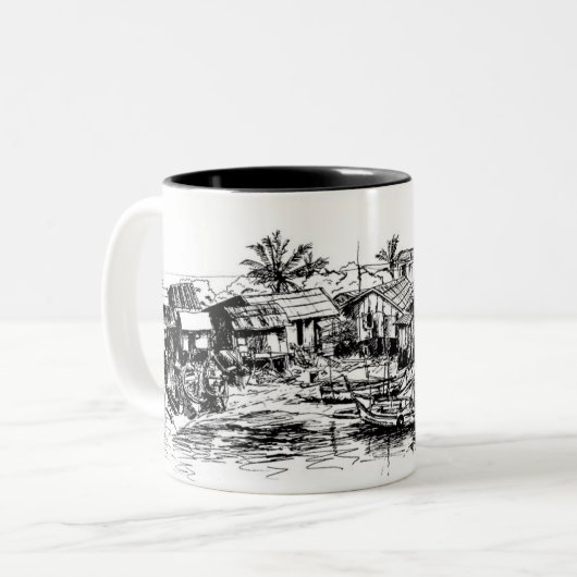 Phuket Tweekleurige Koffiemok (Voorkant links)