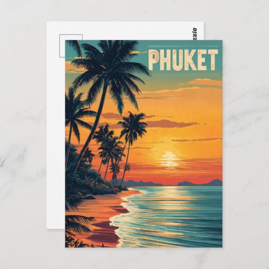 Phuket vintage briefkaart (Voorkant / Achterkant)