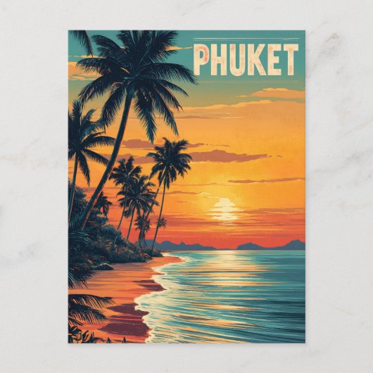 Phuket vintage briefkaart (Voorkant)
