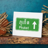 Phuket Vooruit ⚠ Thais Snelweg Verkeersbord ⚠ Fotoplaat (Zijkant)