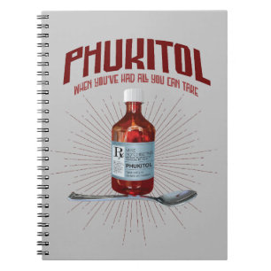 Phukitol - grappig frustratie medicijn notitieboek