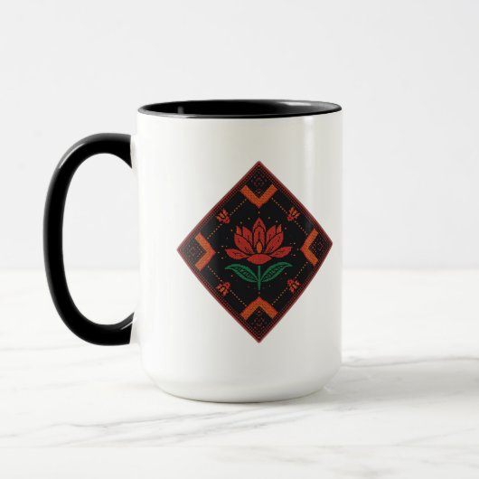 Phulkari Bloem Mok (Links)