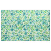 PHUNKY PHRESH Green Aqua Boho Floral Waterverf Stof (Fat Quarter)