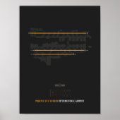 PHX - Phoenix Sky Harbor Airport Runway Diagram AR Poster (Voorkant)