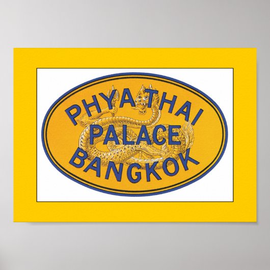 Phya Thai Palace Bangkok (grens) Poster (Voorkant)