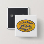 Phya Thai Palace Bangkok Vierkante Button 5,1 Cm (Voorkant /achterkant)