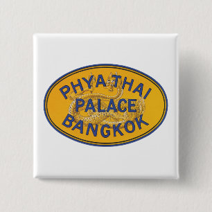 Phya Thai Palace Bangkok Vierkante Button 5,1 Cm