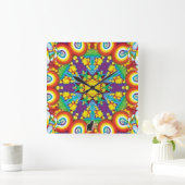 Phyletic Kaleidoscope Vierkante Klok (Huis)