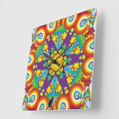 Phyletic Kaleidoscope Vierkante Klok (Hoek)