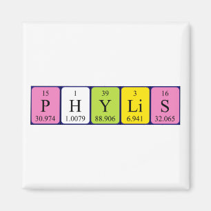 Phylis periodieke table name magnet