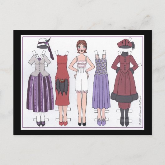 Phyllis, Art Deco Lady van het papier van de jaren Briefkaart (Voorkant)