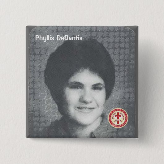 Phyllis DeSantis Vierkante Button 5,1 Cm (Voorkant)