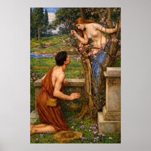 Phyllis en Demophoön van John William Waterhouse Poster (Voorkant)