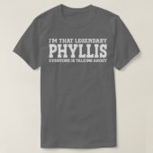 Phyllis Personal Name Women Girl Funny Phyllis T-shirt (Design voorkant)