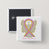 Phyllodes Tumor Angel Awareness Ribbon Button Pins (Voorkant /achterkant)