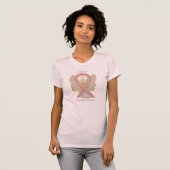 Phyllodes Tumor Awareness Ribbon Angel Art Shirten T-shirt (Voorkant volledig)