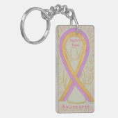 Phyllodes Tumor Awareness Ribbon Angel Sleutelhang Sleutelhanger (Voorkant Links)