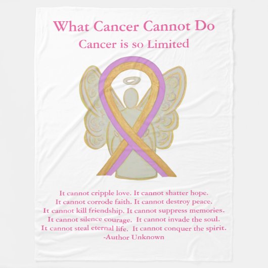 Phyllodes Tumor Awareness Ribbon Cancer Blanket Fleece Deken (Voorkant)