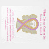 Phyllodes Tumor Awareness Ribbon Cancer Blanket Fleece Deken (Voorkant (Horizontaal))
