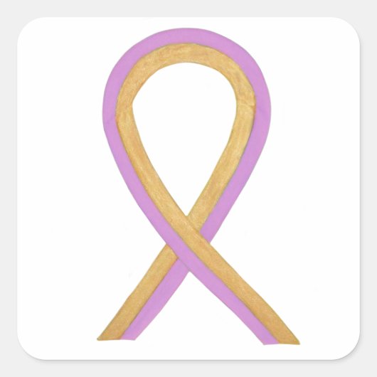 Phyllodes Tumor Awareness Ribbon Sticker Decals (Voorkant)