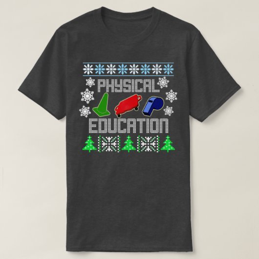 Phys Ed Lelijke Kersttrui T-shirt (Design voorkant)