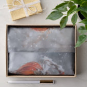 Physalis Fruit op een tak in de Sneeuw Tissuepapier (Geschenk)