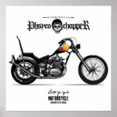  Physco Chopper-motorfiets Poster (Voorkant)