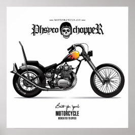  Physco Chopper-motorfiets Poster