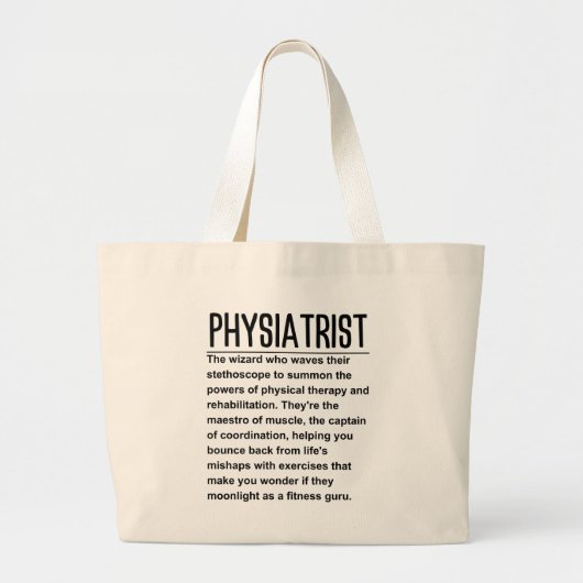 Physiatrist Grote Tote Bag (Voorkant)