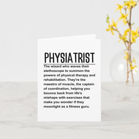 Physiatrist Kaart (Gele Bloem)