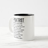 Physiatrist Tweekleurige Koffiemok (Voorkant links)