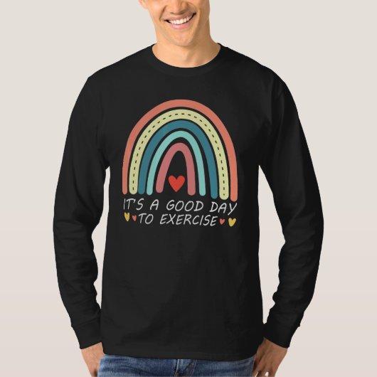 physical education rainbow it's a good day to exer t-shirt (Voorkant)