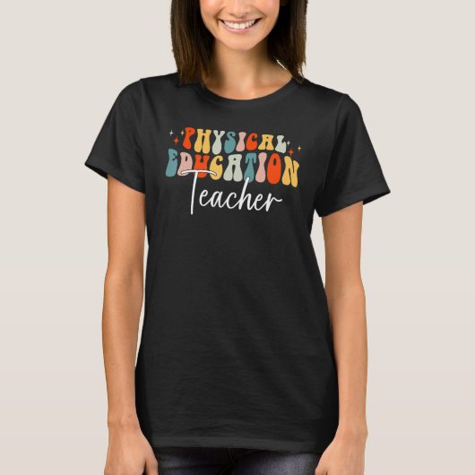 Physical Education Teacher Fall Vibes Autumn Leave T-shirt (Voorkant)
