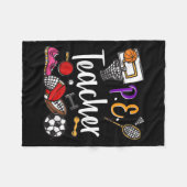 Physical Education Teacher Proud Pe Teacher Srts C Fleece Deken (Voorkant (Horizontaal))