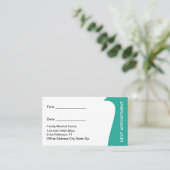 Physical Therapist Appointment Business Cards  Afsprakenkaartje (Staand voorkant)