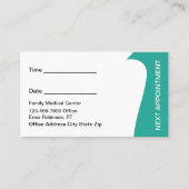 Physical Therapist Appointment Business Cards  Afsprakenkaartje (Voorkant)