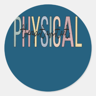 Physical Therapist Assistant Boho PTA  Ronde Sticker