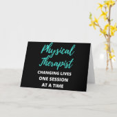 Physical Therapist Changing Lives One Session Kaart (Gele Bloem)