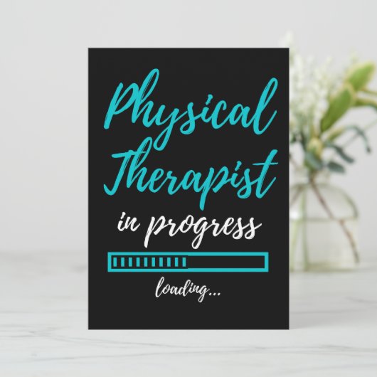 Physical Therapist In Progress Bedankkaart (Staand voorkant)