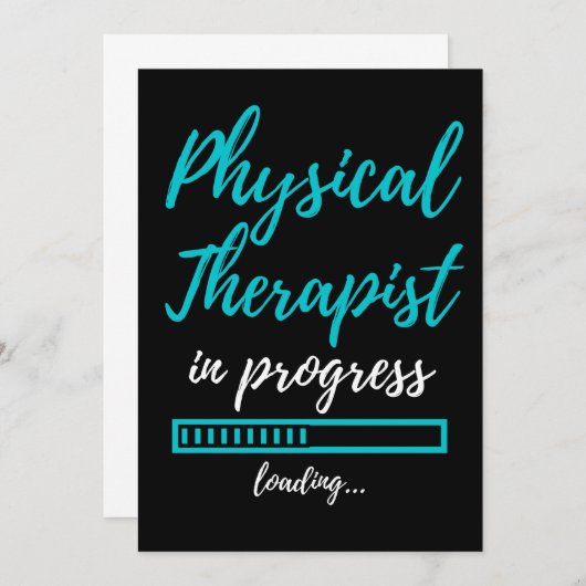 Physical Therapist In Progress Bedankkaart (Voorkant / Achterkant)
