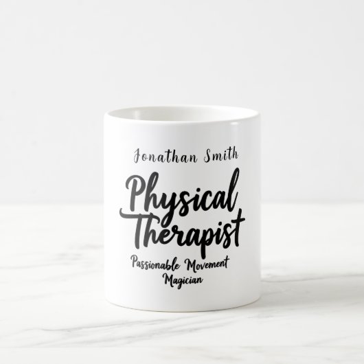 Physical Therapist Passionate Movement Typography Koffiemok (Center)