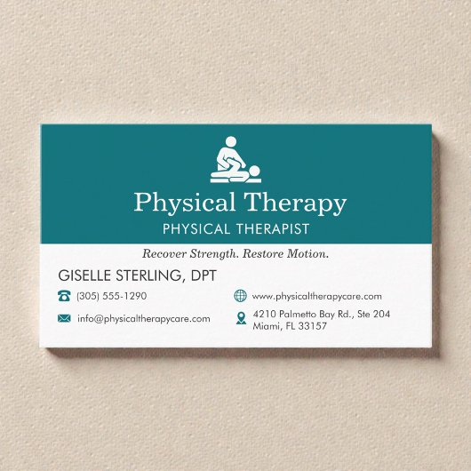 Physical Therapist PT Doctor Visitekaartje