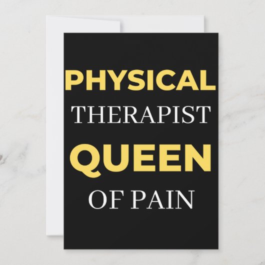 Physical Therapist Queen Of Pain Bedankkaart (Voorkant)